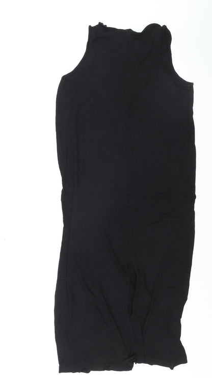 H&M Women’s Black Sleeveless Midi Slip Dress M Viscose
