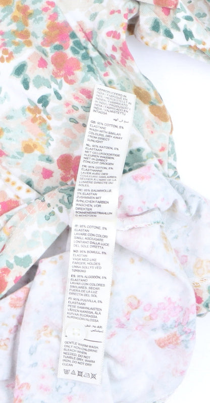 Fat Face Womens Multicoloured Floral Cotton Tunic Blouse Size 18