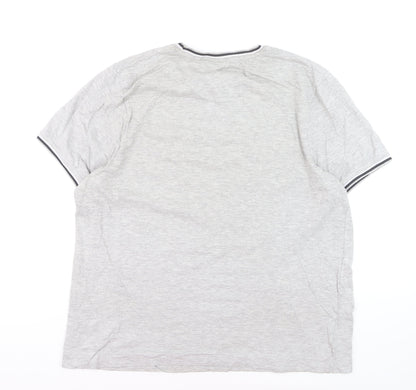 Slazenger Men's Grey XL Crew Neck Short Sleeve Cotton T-Shirt