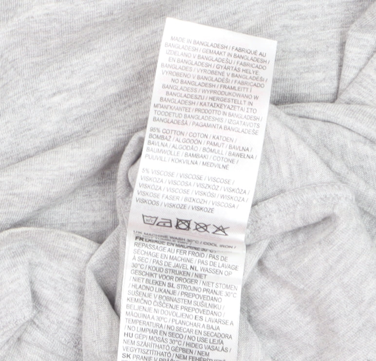 Slazenger Men's Grey XL Crew Neck Short Sleeve Cotton T-Shirt