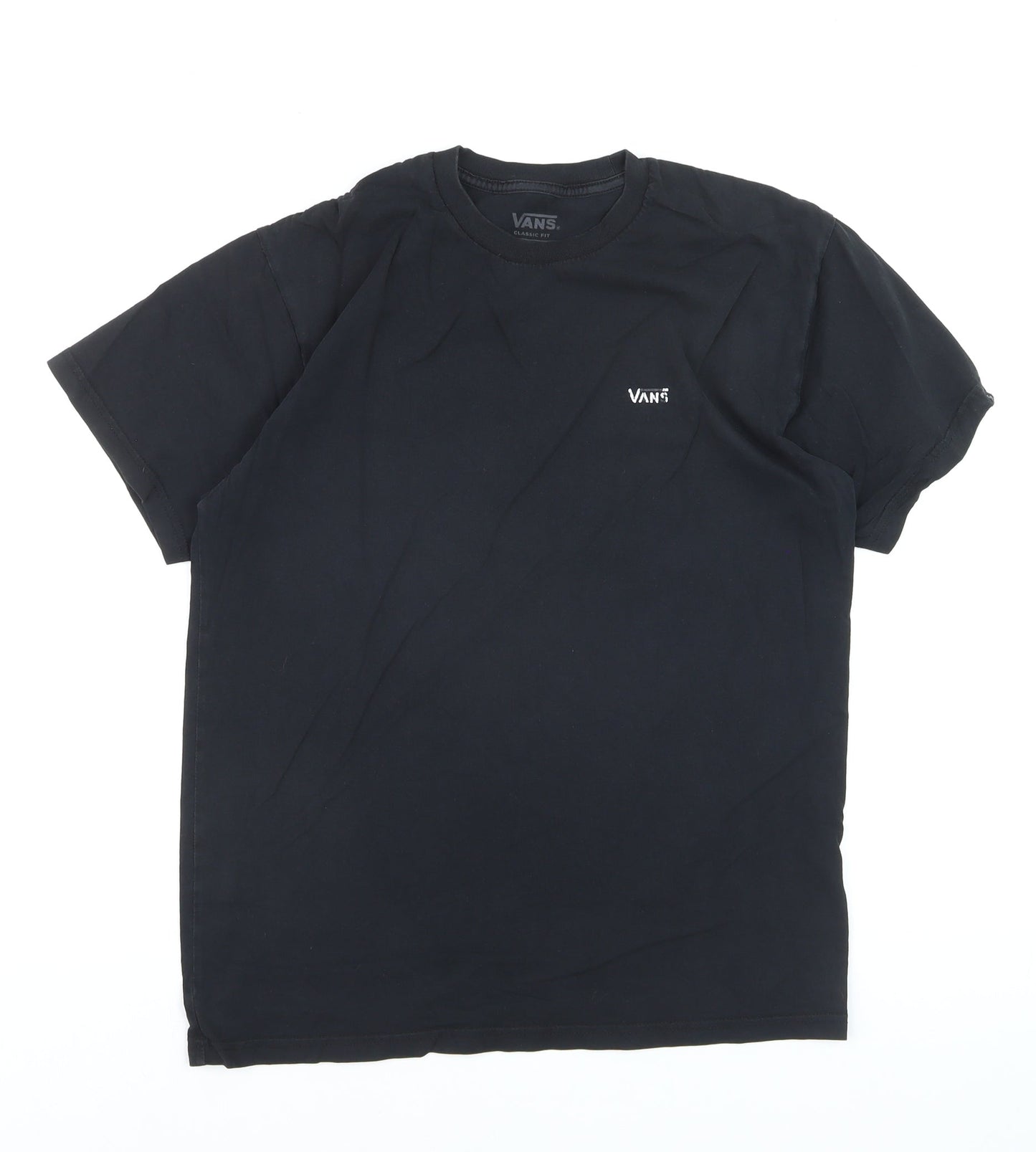 Vans Men's Black Classic Fit Cotton Crew Neck T-Shirt Size M
