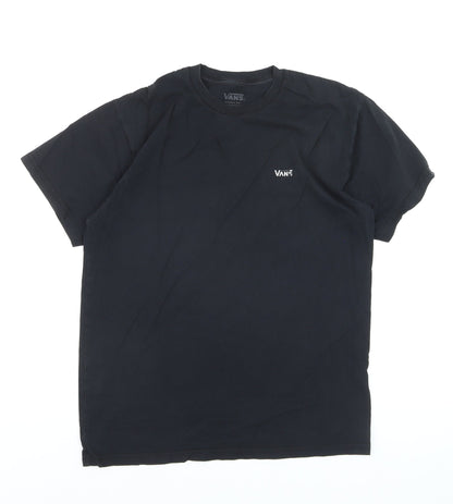 Vans Men's Black Classic Fit Cotton Crew Neck T-Shirt Size M