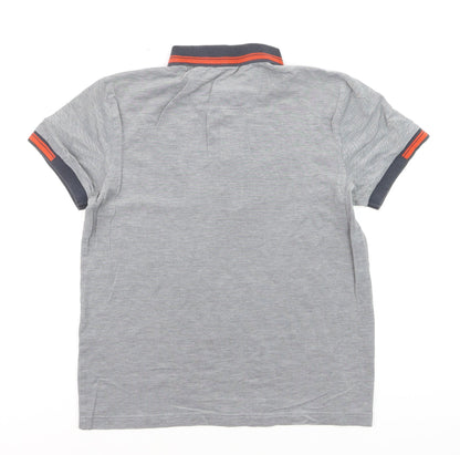 BOSS Boys Grey Slim Fit Cotton Polo Shirt M Short Sleeve