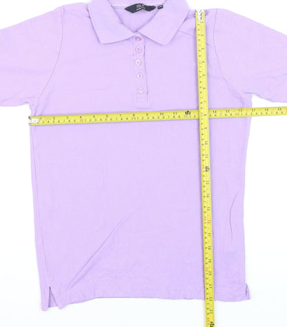 Isle Essentials Men's Purple Cotton Short Sleeve Polo Shirt Size S