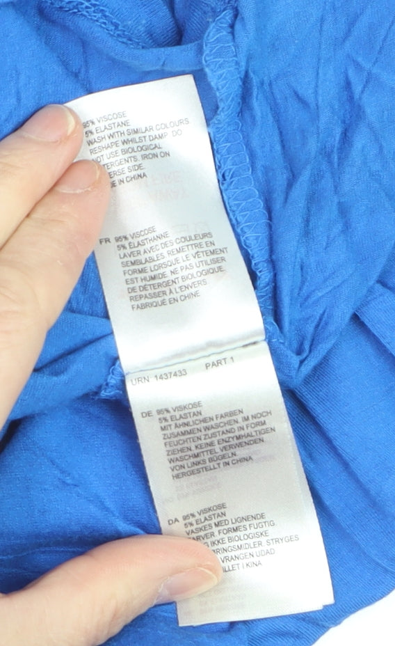 White Stuff Women's Blue Viscose Long Sleeve Blouse Size 10