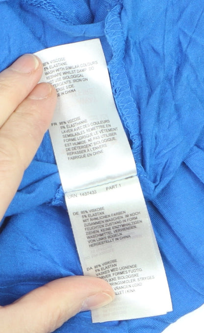 White Stuff Women's Blue Viscose Long Sleeve Blouse Size 10