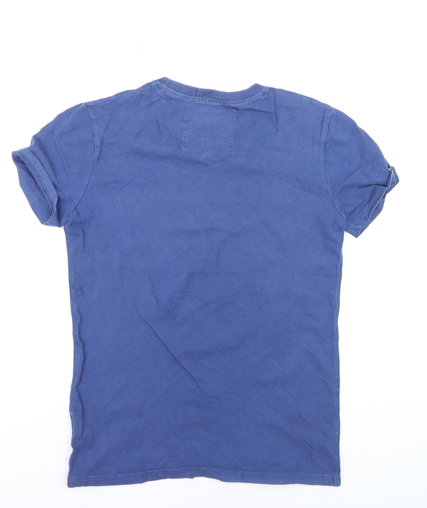 Superdry Men's Blue Graphic Print Slim Fit Crew Neck T-Shirt S