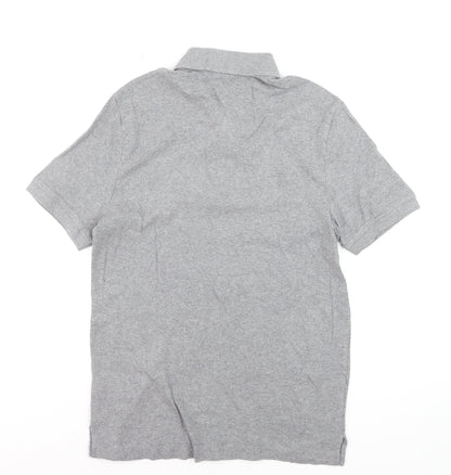 DKNY Boys Grey Polo Shirt Small Short Sleeve Cotton Casual Top