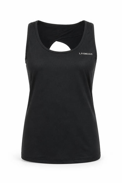 LA Gear Womens Black Size 10 Racerback Tank Top Activewear