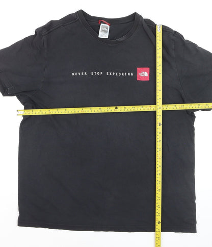 The North Face Men's Black Cotton Crew Neck T-Shirt L
