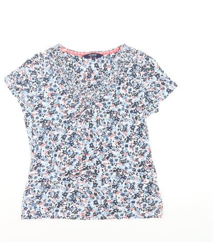 Maine New England Womens Multicoloured Floral Cotton Short Sleeve T-Shirt Size 12