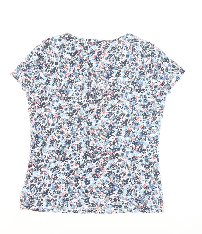 Maine New England Womens Multicoloured Floral Cotton Short Sleeve T-Shirt Size 12