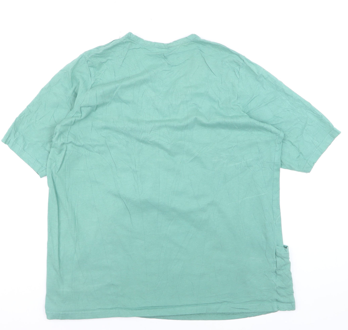 Cotton Traders Women's Green Short Sleeve Tunic Blouse Size 20