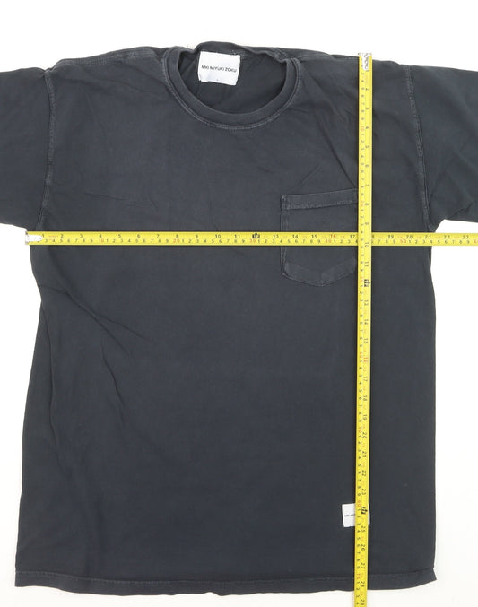 MKI Miyuki Zoku Men's Black Cotton Crew Neck T-Shirt Size L