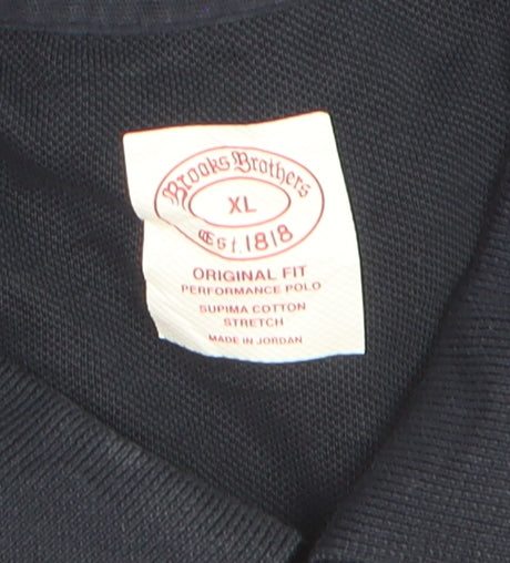 Brooks Brothers Men's Blue XL Original Fit Performance Polo Shirt