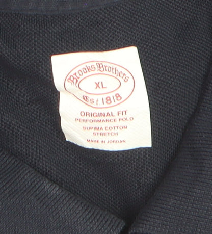 Brooks Brothers Men's Blue XL Original Fit Performance Polo Shirt