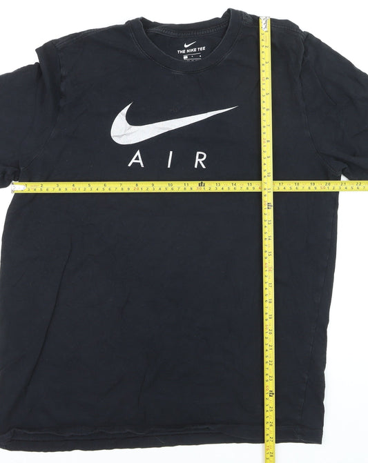 Nike Men's Black Air Logo Crew Neck Short Sleeve T-Shirt Size L