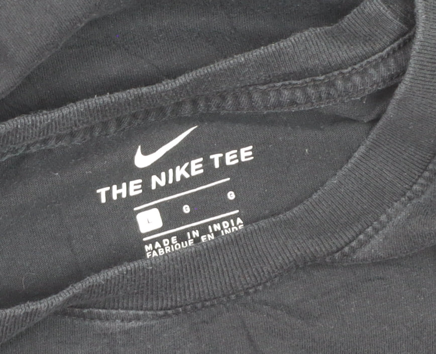 Nike Men's Black Air Logo Crew Neck Short Sleeve T-Shirt Size L