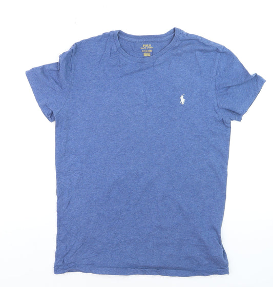 Ralph Lauren Men's Blue Slim Fit Cotton Crew Neck T-Shirt Size S