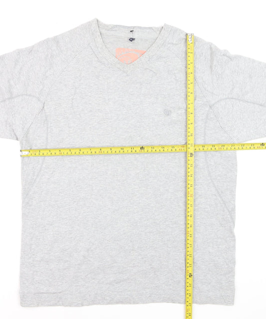 Fat Face Originals Men's Grey V-Neck Cotton T-Shirt M