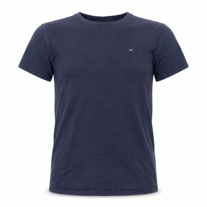 Tommy Jeans Men Blue XS Regular Fit Cotton Crew Neck T-Shirt