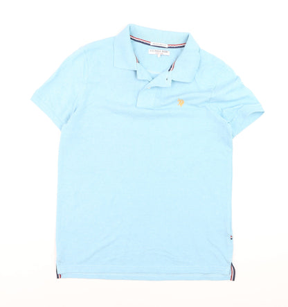 U.S. Polo Assn. Men's Blue Regular Fit Cotton Blend Polo Shirt Size S
