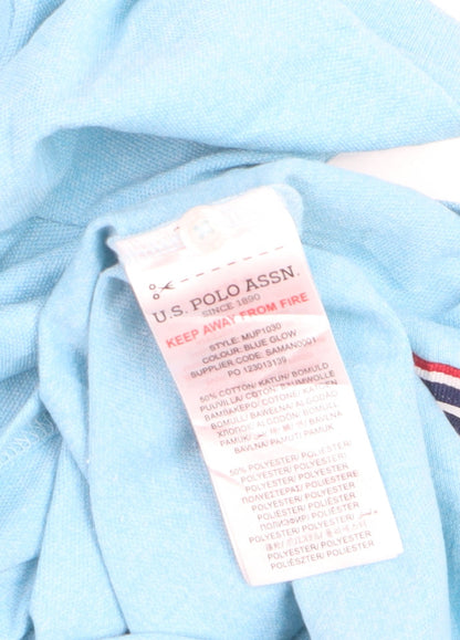 U.S. Polo Assn. Men's Blue Regular Fit Cotton Blend Polo Shirt Size S
