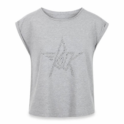 Sonder Studio Women's Grey Beaded Star T-Shirt Size S