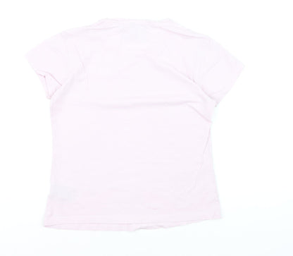 John Richmond Women's Pink XS Cotton Stretch Crew Neck T-Shirt