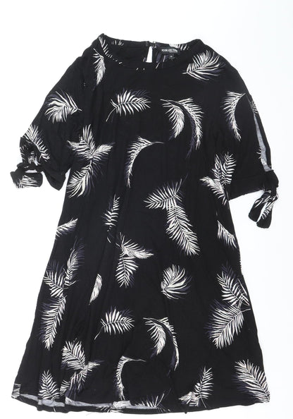 Debenhams Women’s Black Tropical Print Shift Dress Size 14