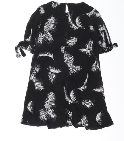 Debenhams Women’s Black Tropical Print Shift Dress Size 14