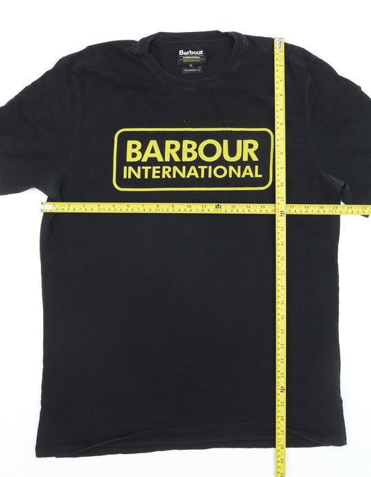 Barbour International Men's Black XL Tailored Fit Graphic T-Shirt