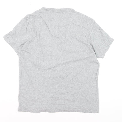 Ralph Lauren Boys Grey Cotton Crew Neck Logo T-Shirt Size S