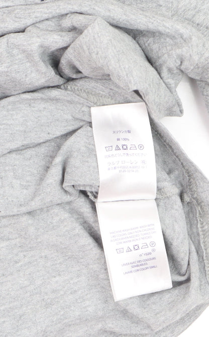 Ralph Lauren Boys Grey Cotton Crew Neck Logo T-Shirt Size S