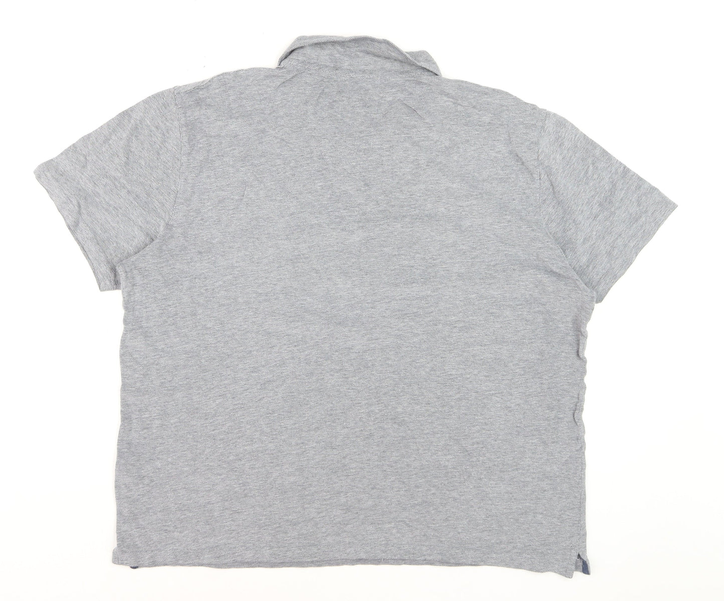 Jaeger Men's Grey 2XL Cotton Short Sleeve Polo Shirt