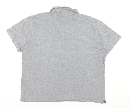 Jaeger Men's Grey 2XL Cotton Short Sleeve Polo Shirt