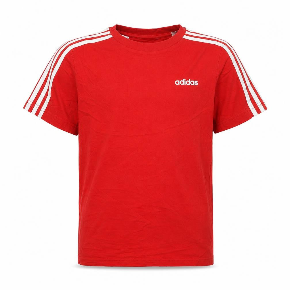 Front view of Adidas boys’ red crew neck short sleeve t-shirt 11-12 years