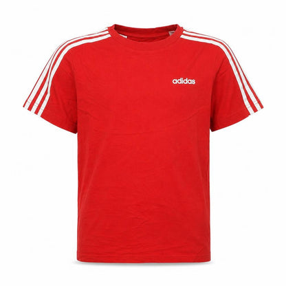 Front view of Adidas boys’ red crew neck short sleeve t-shirt 11-12 years