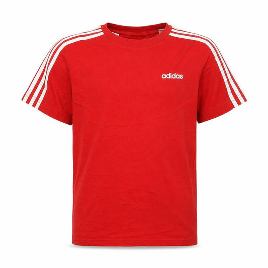 Front view of Adidas boys’ red crew neck short sleeve t-shirt 11-12 years