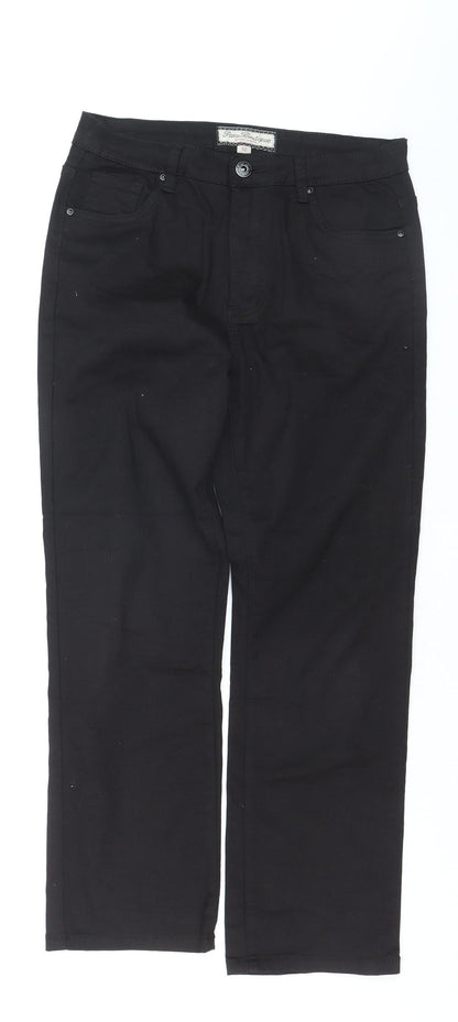 Paco Boutique Women's Black Stretch Chino Trousers Size 12