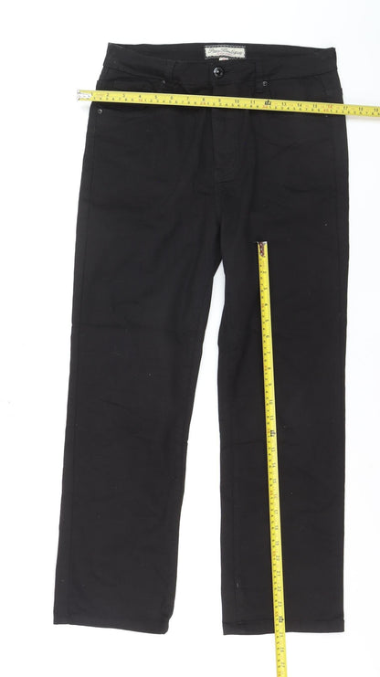 Paco Boutique Women's Black Stretch Chino Trousers Size 12