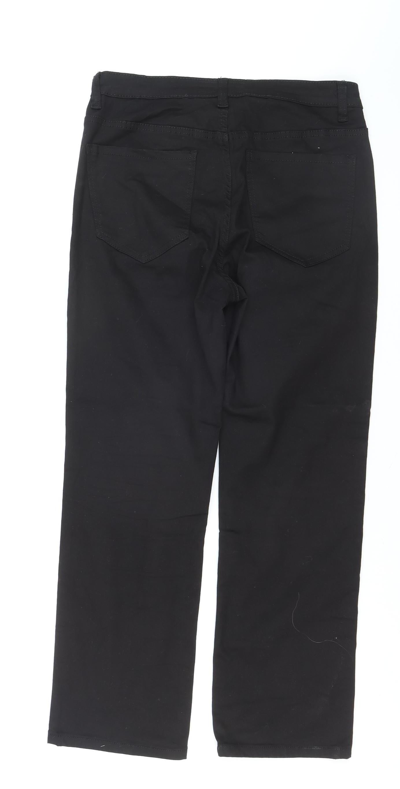 Paco Boutique Women's Black Stretch Chino Trousers Size 12