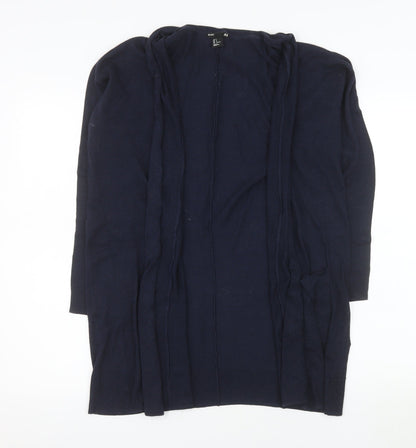 H&M Women’s Blue Longline Open Knit Cardigan Size 8