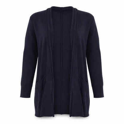 H&M Women’s Blue Longline Open Knit Cardigan Size 8