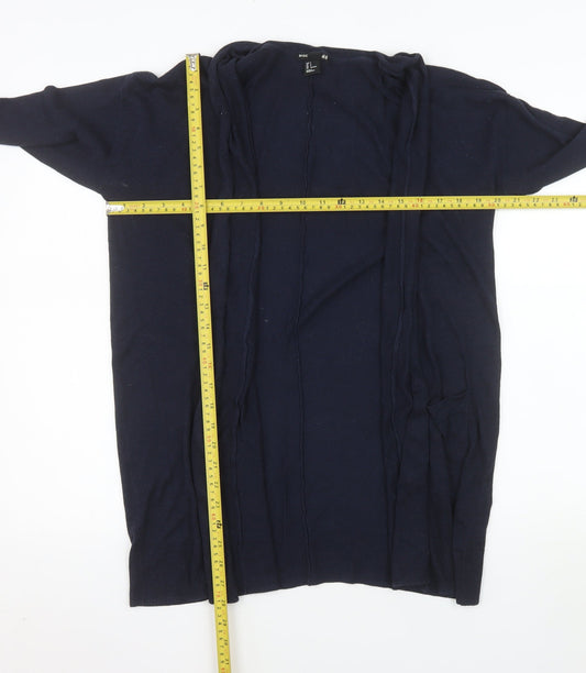 H&M Women’s Blue Longline Open Knit Cardigan Size 8
