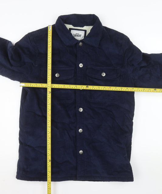 Tokyo Laundry Men's Navy Corduroy Sherpa Lined Jacket M