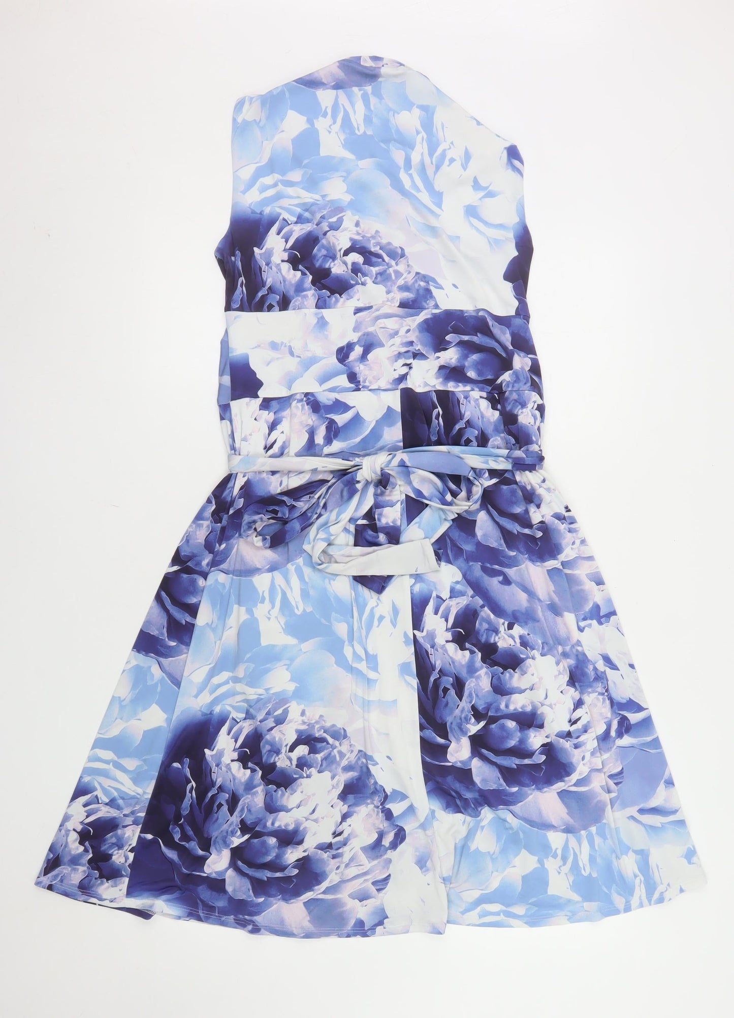 Phase Eight Women's Blue Floral Fit & Flare Dress Size 14