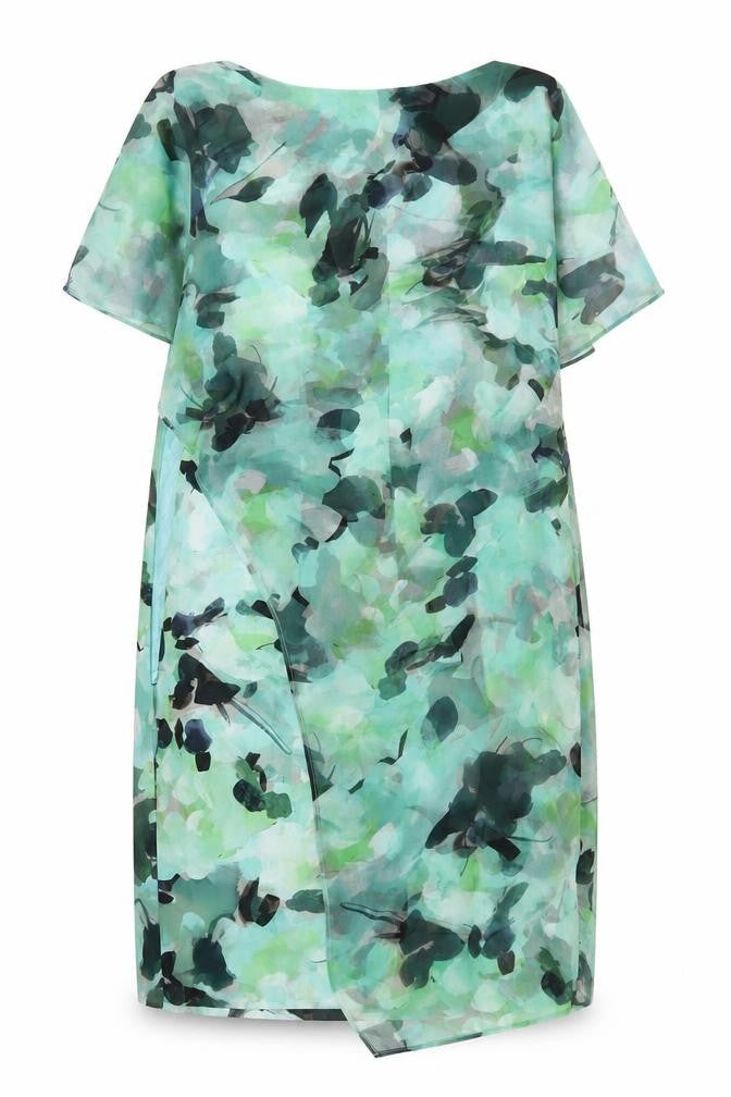 Personal Choice Women Green Floral Shift Dress Size 16 Wedding Party