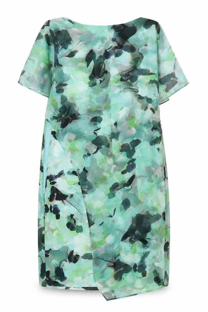 Personal Choice Women Green Floral Shift Dress Size 16 Wedding Party