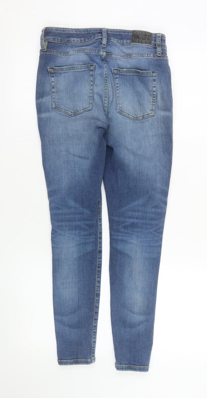 Superdry Men's Blue Distressed Slim Fit Skinny Jeans 28W 30L Denim